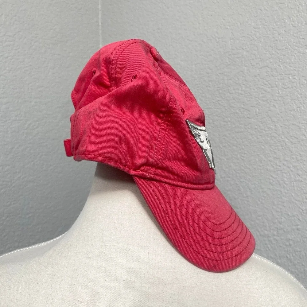NFL ARIZONA CARDINALS PINK RED BASEBALL CAP ADJUSTABLE STRAP ATHLETIC SPORTY